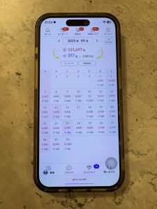 チャットレディのアプリ画面②カレンダー