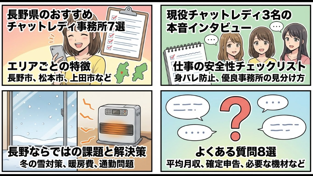 この記事でわかること
長野のチャットレディ