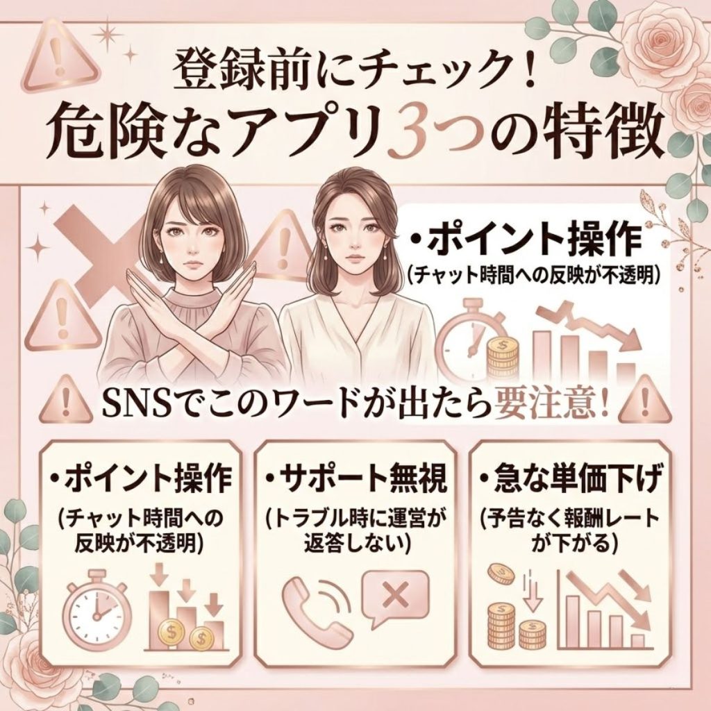 危険なアプリ3つの特徴