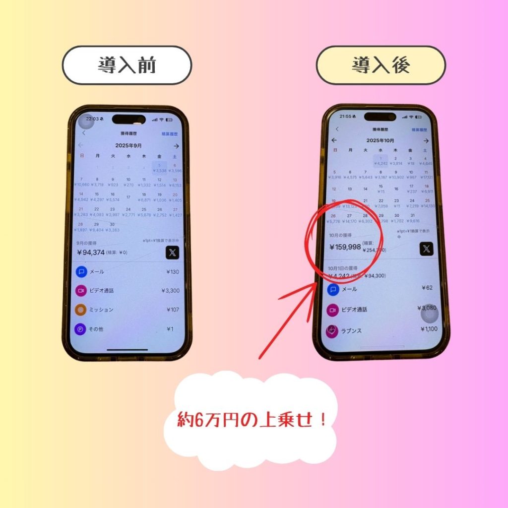 ラブンス購入後の収入