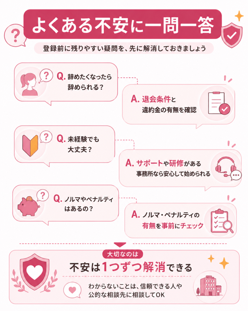 チャットレディのよくある不安への一問一答図