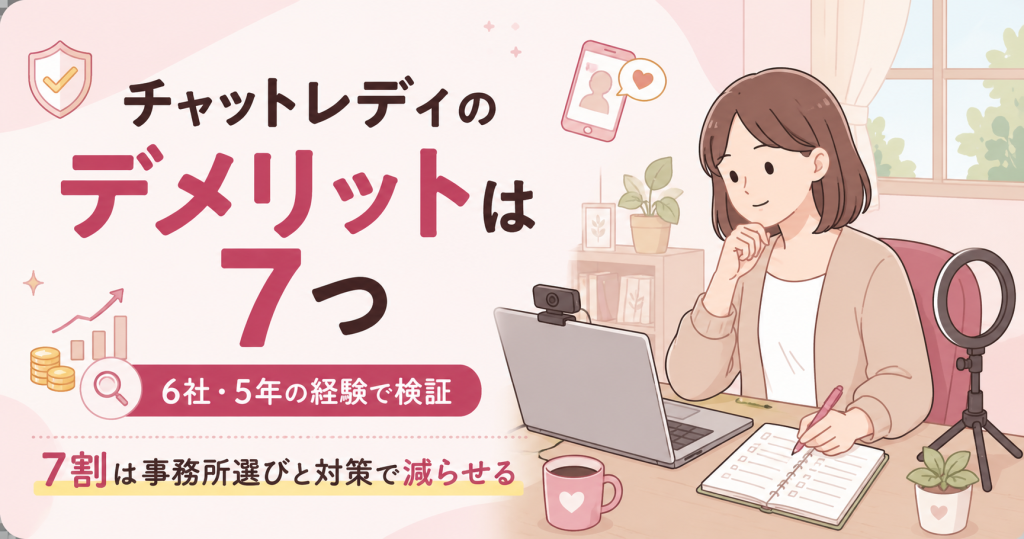 チャットレディのデメリット7つを6社経験者が検証した記事のアイキャッチ