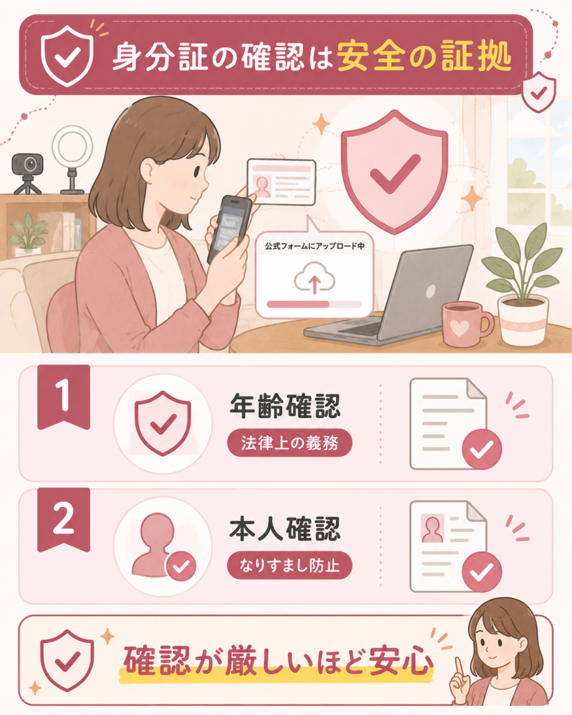 身分証確認が必要な2つの理由の解説図