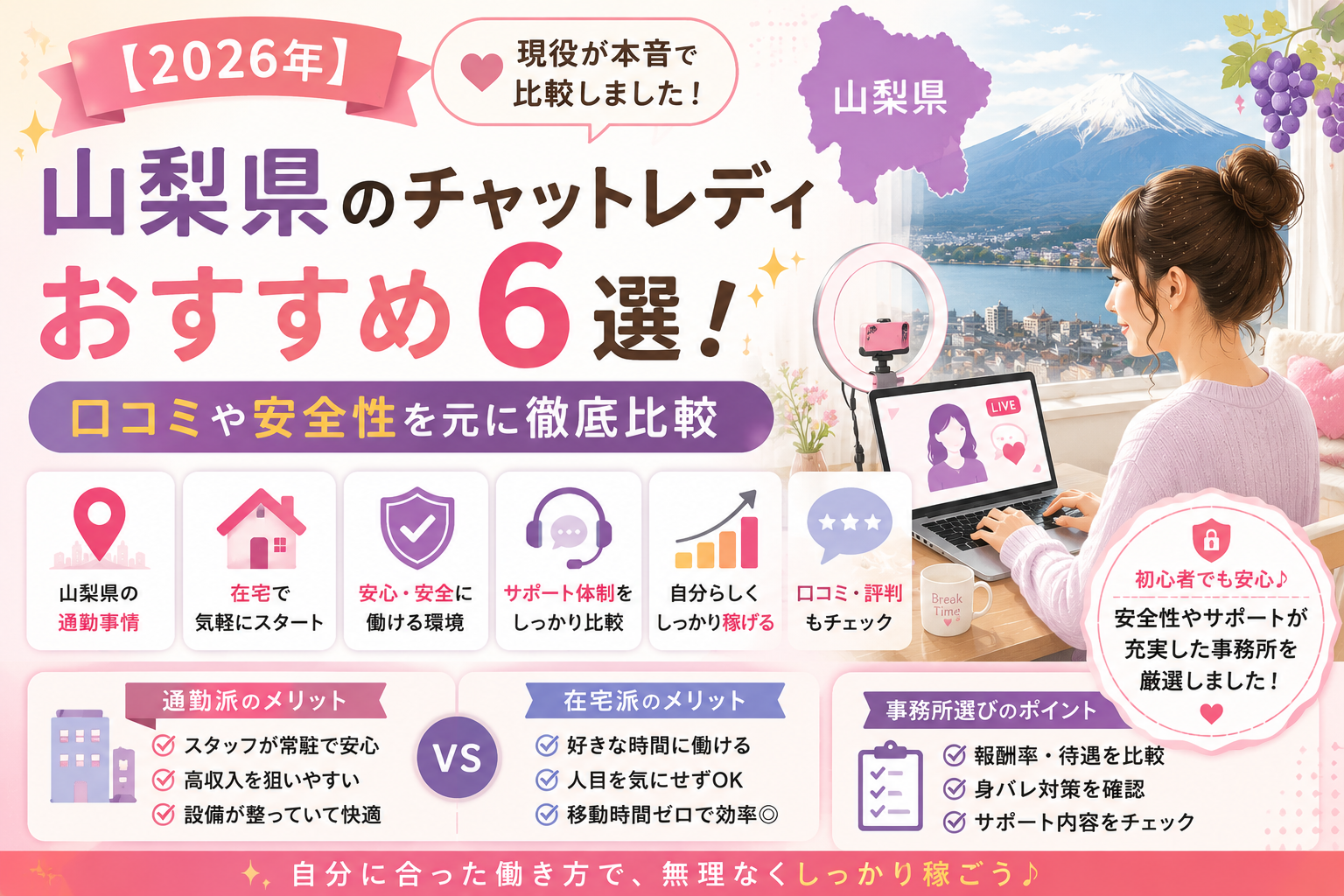 【2026年】山梨県のチャットレディのおすすめを紹介！口コミや安全性を元に徹底比較😋