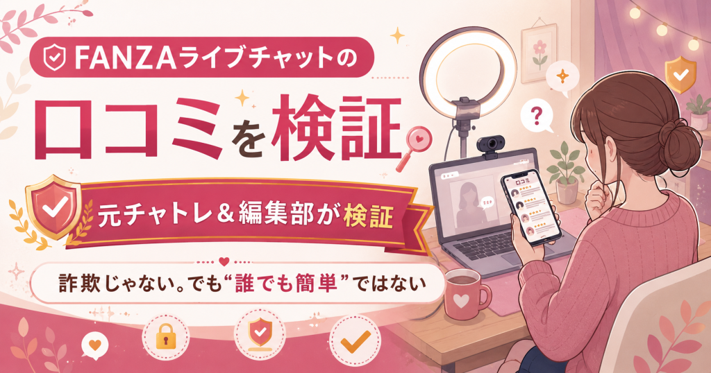 FANZAライブチャットのチャットレディ口コミは？やばい・稼げる・安全性を元チャトレが検証