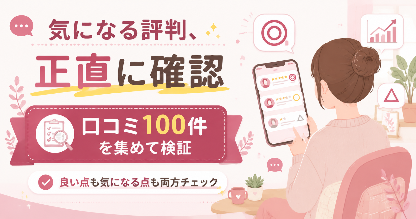 キューティーワークの口コミを検証する導入図