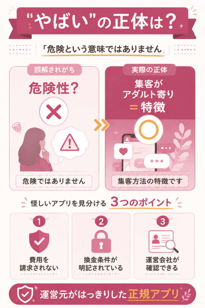 ciaoは危険でなく集客がアダルト寄りと示す図