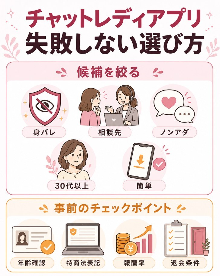 チャットレディアプリの失敗しない選び方